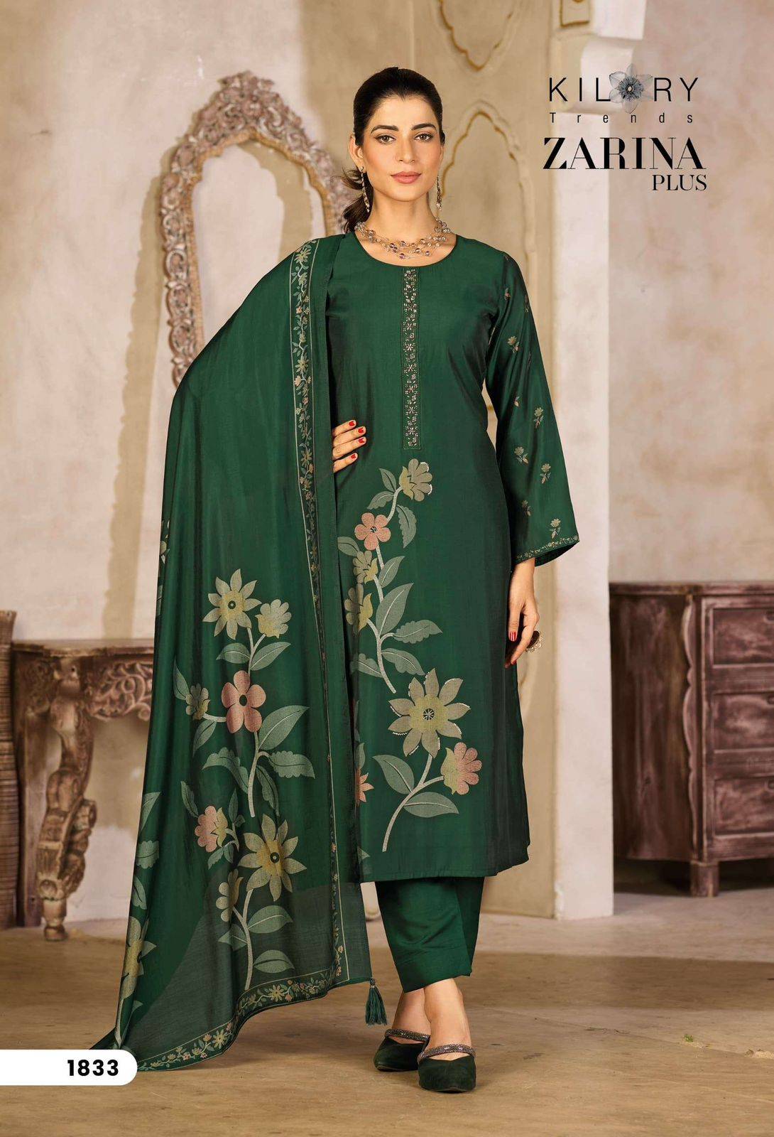 ZARINA PLUS By KILORY  TREND 1831 to 1836 Series Beautiful Pakistani Suits Colorful Stylish Fancy PURE MUSLIN SILK Dresses At Wholesale Price